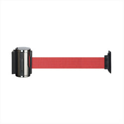 BARRIÈRE MURALE RETRACTIBLES RUBAN 200 CM ROUGE ALUMINIUM - vendu par 1 unités (Prix unitaire = 29 euros)
