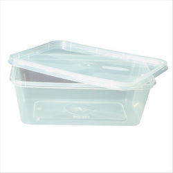 Récipients rectangulaires 750 ml 17,5x12x5,3 cm transparent plastique pp - vendu par 500 unités (prix unitaire = 0,167 euros)