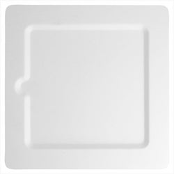Assiettes carrées compostable et biodegradable 20x20x1 cm blanc canne à sucre - carton de 200