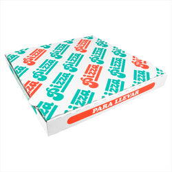 BOÎTES PIZZA MICROCANNELURE 348 G/M2 32x32x3,5 CM BLANC CARTON - vendu par 100 unités (Prix unitaire = 0,35 euros)