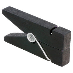 12 PINCES PORTE ARDOISES 1,3x3,8x8,3 CM NOIR BOIS - vendu par 1 unités (Prix unitaire = 15 euros)