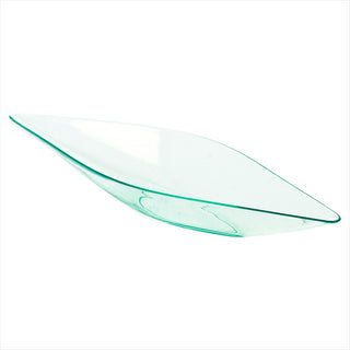 MISE EN BOUCHE "PIROGUE" 13x4,1x2 CM VERT D'EAU PLASTIQUE PS - vendu par 1152 unités
