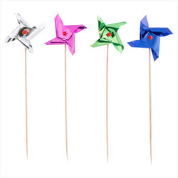 DÉCORS POUR GLACES "MOULIN" 15 (h) CM ASSORTI BOIS - vendu par 100 unités (Prix unitaire = 0,065 euros)