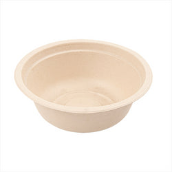 SALADIER COMPOSTABLE ET BIODEGRADABLE 500 ML ? 15,5x5,4 CM NATUREL canne à sucre