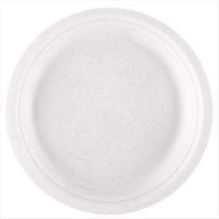 Assiettes compostable et biodegradable ø 18x1,8 cm blanc canne à sucre - vendu par 1000 (PU 0,09€)