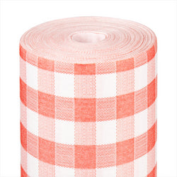 Nappe 'like linen - vichy' 70 g/m² 120x250 cm rouge like linen - vendu à l'unité