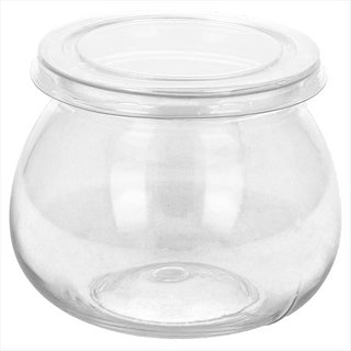 250 RÉCIPIENTS POUR CAILLÉ+COUVERCLES 140 ML Ø6x6,1 CM TRANSPARENT PLASTIQUE PP - vendu par 1 unités