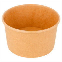 POTS À GLACES 180 ML 250 + 18  PE G/M2 Ø 8,7x5,2 CM MARRON CARTON 