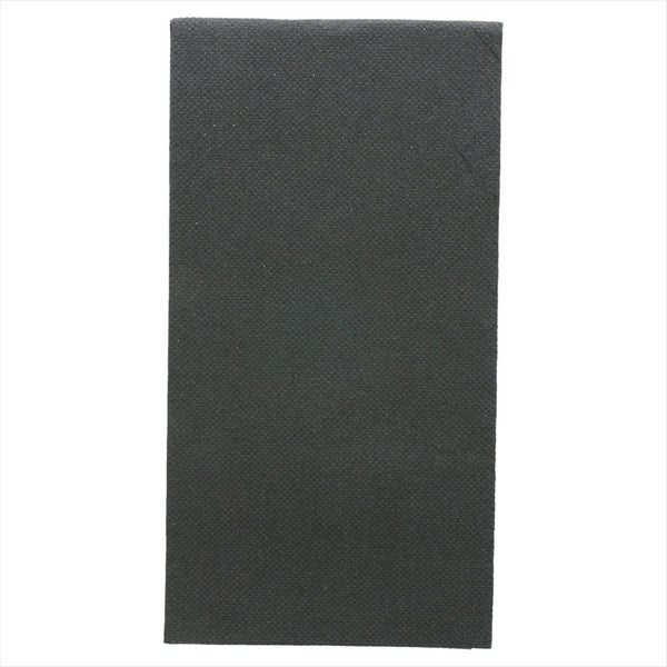 Serviettes ecolabel pliage 1/8 'double point' 18g/m² 40x40cm noir ouate - vendu par 1200 (PU 0,047€)