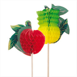 DÉCORATIONS GLACES "FRUITS" 20 (h) CM ASSORTI BOIS - vendu par 100 unités (Prix unitaire = 0,095 euros)