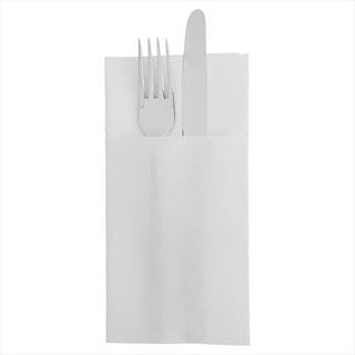 Serviettes kangourou 'ecolabel - double point' 18g/m² 39x40cm blanc ouate - carton de 1400