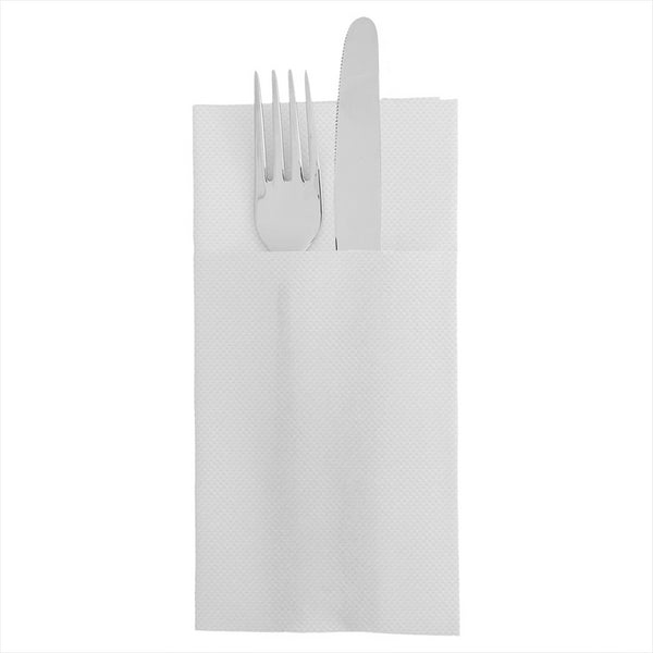 Serviettes kangourou 'ecolabel - double point' 18g/m² 39x40cm blanc ouate - carton de 1400