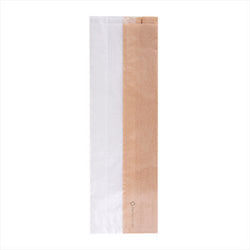 SACHETS POUR SANDWICHES 'CORNER WINDOW' 40 G/M2 12+6x38 CM NATUREL KRAFT - vendu par 250 unités (Prix unitaire = 0,0555 euros)