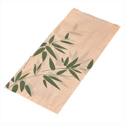 SACHETS CROISSANT 'FEEL GREEN' 32 G/M2 14+7x26 CM NATUREL KRAFT - vendu par 500 unités (Prix unitaire = 0,023 euros)