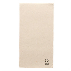 Serviettes ecolabel pliage 1/8 'Ouate gaufrée (Double point)' 19g/m² 40x40cm naturel ouate recyclée - carton de 1200