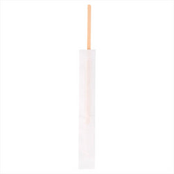 Agitateurs café en sachet individuel 0,6x14x0,13 cm naturel bois - vendu par 500