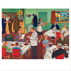 Sets de table offset 'au restaurant' 70 g/m² 31x43 cm quadrichromie papier - vendu par 2000 (PU 0,049€)