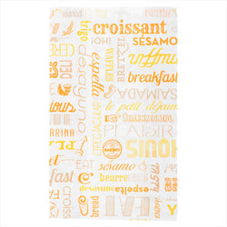 SACHETS CROISSANT 'PAROLE' 35 G/M2 12+5x22 CM BLANC CELLULOSE - vendu par 500 unités (Prix unitaire = 0,0165 euros)