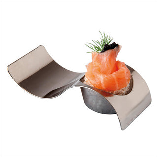 MISES EN BOUCHE 'BADEN' 11 ML 9,5x4,2x2,2 CM ARGENTE PLASTIQUE PS - vendu par 500 unités