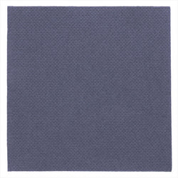 Serviettes ecolabel 'Ouate gaufrée (Double point)' 18g/m² 20x20cm bleu marine ouate - carton de 2400