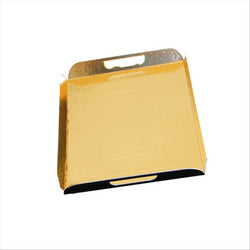 PLATEAUX TRAITEUR AVEC ANSES 750 G/M2 19x28 CM OR/NOIR CARTON - vendu par 100 unités (Prix unitaire = 0,28 euros)
