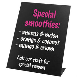 ARDOISES DE TABLE 15x21 CM NOIR FER - vendu par 6 unités (Prix unitaire = 5 euros)