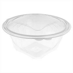 SALADIER AVEC CHARNIÈRE 1500 ML Ø 18,2x12,1 CM TRANSPARENT  PET - vendu par 300 unités (Prix unitaire = 0,35 euros)