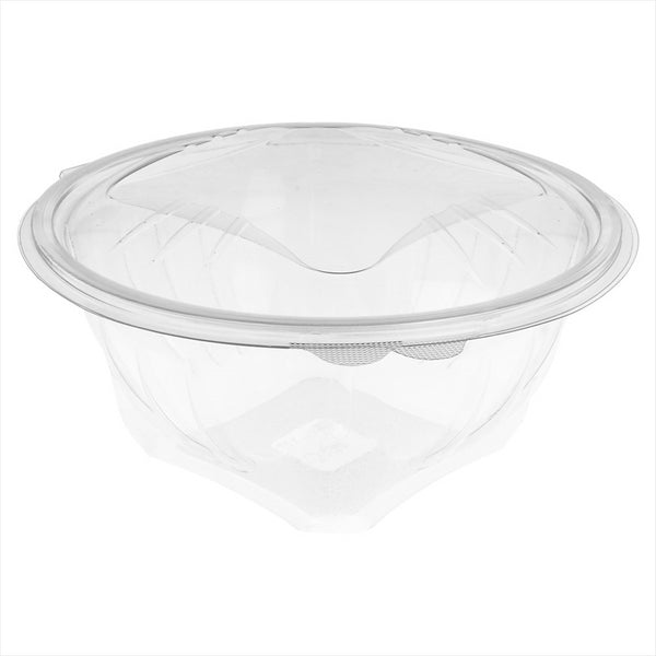 SALADIER AVEC CHARNIÈRE 1500 ML Ø 18,2x12,1 CM TRANSPARENT  PET - vendu par 300 unités (Prix unitaire = 0,35 euros)