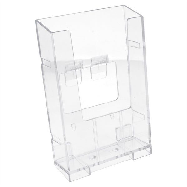 PORTE BROCHURES 1/3 DIN-A4 10x16 CM TRANSPARENT PLASTIQUE PS - vendu par 12 unités (Prix unitaire = 2,6 euros)