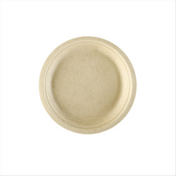 Assiettes compostable et biodegradable ø 15,5x1,4 cm naturel canne à sucre - carton de 1000