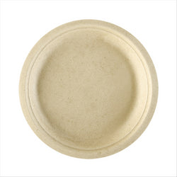 Assiettes compostable et biodegradable ø 26x2,1 cm naturel canne à sucre - carton de 500