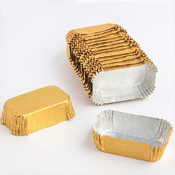 CAISSETTE PETITS FOURS 4,7x3,7x1,5 CM DORE ALUMINIUM - vendu par 1000 unités (Prix unitaire = 0,04 euros)