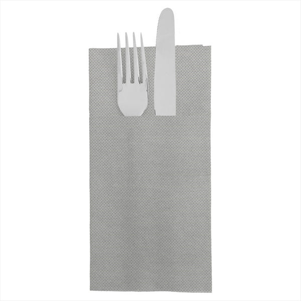 Serviettes kangourou 'ecolabel - double point' 18g/m² 39x40cm gris ouate - carton de 1400