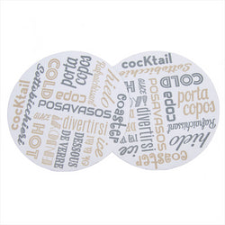 Sous verre 'parole' 210 g/m² ø 9 cm blanc carton - vendu par 6000 (PU 0,02 €)