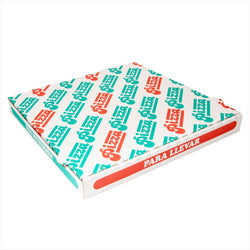 BOÎTES PIZZA MICROCANNELURE 348 G/M2 33x33x3,5 CM BLANC CARTON - vendu par 100 unités (Prix unitaire = 0,36 euros)