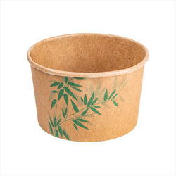 POTS À GLACES 'FEEL GREEN' 240 ML 250 + 18 PE G/M2 Ø9,4x5,5 CM MARRON CARTON 