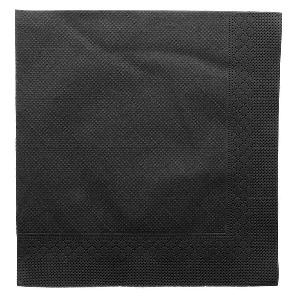 Serviettes ecolabel 4 plis 'quattro' 21g/m² 45x45cm noir ouate - vendu par 750 (PU 0,153€)