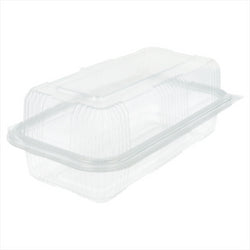 Récipient pâtisseries + couvercle 750ml 10,8x20,5x7,5cm transparent PET - vendu par 600 (PU 0,21€)
