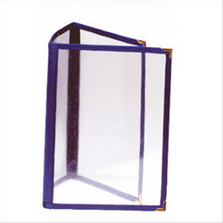 MENU "AMÉRICAIN" DIN-A4 3 CORPLASTIQUE PS BLEU PVC - vendu par 1 unités (Prix unitaire = 5 euros)