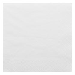 Serviettes ecolabel 2 plis 18g/m² 33x33cm blanc ouate - carton de 2400