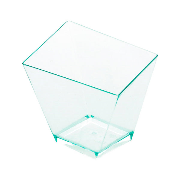RÉCIPIENTS IRRÉGULIERS 57 ML 5,6x5,6 CM VERT D'EAU PLASTIQUE PS - vendu par 576 unités