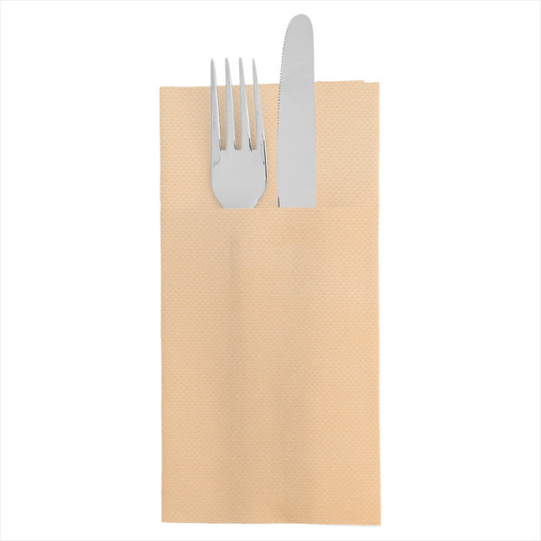 Serviettes kangourou 'ecolabel - double point' 18g/m² 39x40cm ivoire ouate - carton de 1400