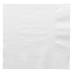 Serviettes 3 plis 17g/m² 40x40cm blanc ouate - carton de 1000