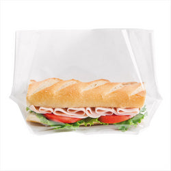 SACHETS AVEC BASE ET FENÊTRE 'TURTLE PACK' 50 G/M2 + 15 PLASTIQUE PP 27x16x5,5/2,5 CM BLANC KRAFT - vendu par 100 unités (Prix unitaire = 0,056 euros)