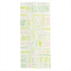 SACS SANDWICHS 'PAROLE' 34 G/M2 12+4x26 CM BLANC INGRAISSABLE - vendu par 500 unités (Prix unitaire = 0,023 euros)