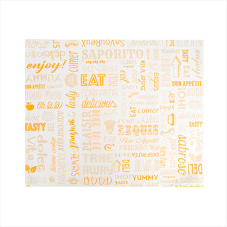 Emballages pour panier de présentation 'parole' 31x38cm orange ingraissable - vendu par 4000 (PU 0,028€)