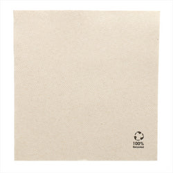 Serviettes ecolabel 'Ouate gaufrée (Double point)' 19g/m² 33x33cm naturel ouate recyclée - carton de 1200