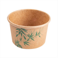 POTS À GLACES 'FEEL GREEN' 120 ML 210 + 18 PE G/M2 Ø7,7x4,7 CM MARRON CARTON