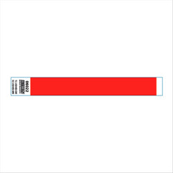 BRACELETS INVIOLABLES ADHÉSIFS 2x25,5 CM ROUGE PVC - vendu par 1000 unités (Prix unitaire = 0,066 euros)