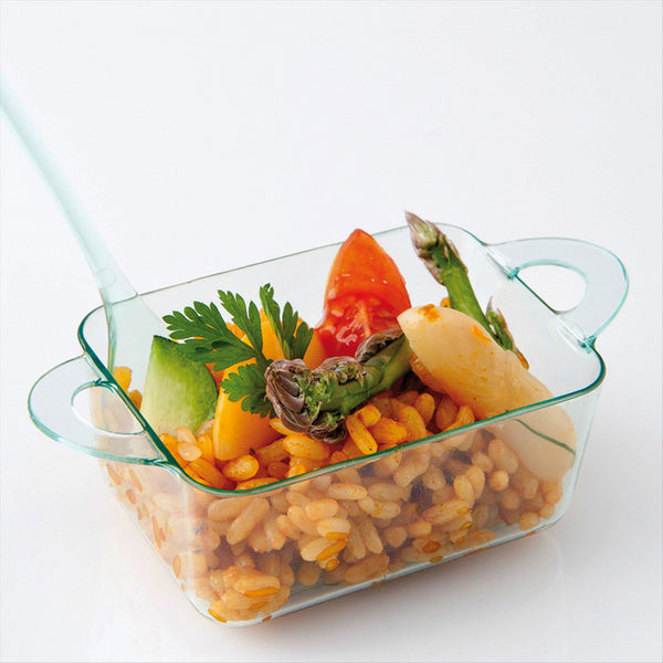 MISE EN BOUCHE AVEC ANSES 9,6x5x3,5 CM VERT D'EAU PLASTIQUE PS - vendu par 576 unités